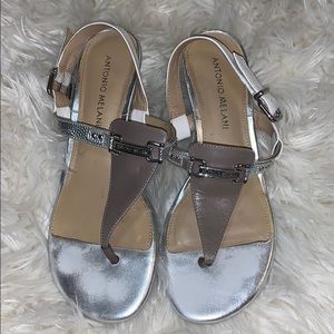 Wedged shoes silver and grey